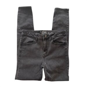 American Eagle Jeggings‎ Womens Black Wash Denim High Rise Skinny Jeans 8